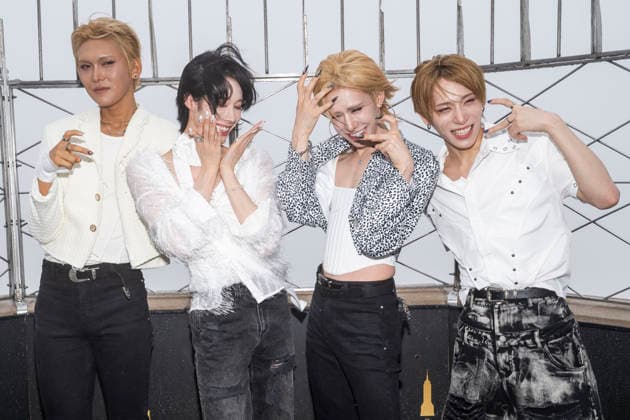 July 6, 2026, New York, New York, USA: XLOV members HYUN, RUI, WUMUTI and HARU visit the Empire State Building in New York to celebrate their first visit to the US as a group. 6 July 2026 New York USA  - ZUMAa265 20260706_zep_a265_018 Copyright: xEricxAcquayex