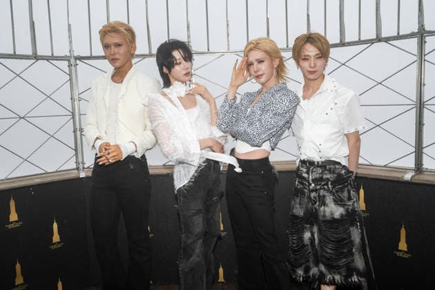 July 6, 2026, New York, New York, USA: XLOV members HYUN, RUI, WUMUTI and HARU visit the Empire State Building in New York to celebrate their first visit to the US as a group. 6 July 2026 New York USA - ZUMAa265 20260706_zep_a265_013 Copyright: xEricxAcquayex