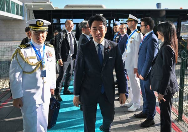 Ahead of 36th NATO Summit in Ankara ANKARA, TURKIYE - JULY 7: Japanese Defense Minister Shinjiro Koizumi is welcomed by officials upon his arrival at Esenboga Airport ahead of the 36th NATO Heads of State and Government Summit in Ankara, Turkiye, on July 7, 2026. Hakan Nural Anadolu Ankara Turkey. Editorial use only. Please get in touch for any other usage.  Copyright: x2026xAnadoluxHakanxNuralx
