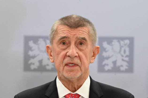 Czech Prime Minister Andrej Babis gives a press briefing on departure for NATO summit in Ankara, on July 7, 2026, in Prague, Czech Republic. (CTKxPhoto KaterinaxSulova) CTKPhotoP2026070702280  CTKPhotoP2026070702280
