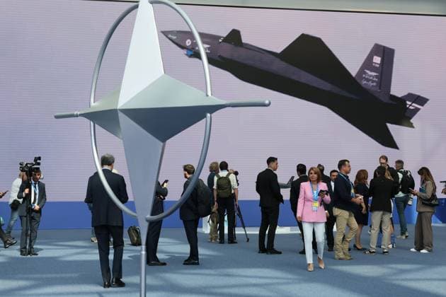 This image shows a central area during a head of states summit of the NATO (North Atlantic Treaty Organization) military alliance, Tuesday 07 July 2026, in Ankara, Turkey.  ERICxLALMAND 180560527