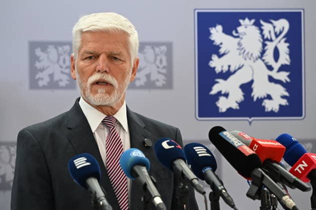 Czech President Petr Pavel gives a press briefing on departure for NATO summit in Ankara, on July 7, 2026, in Prague, Czech Republic. (CTKxPhoto KaterinaxSulova) CTKPhotoP2026070702562  CTKPhotoP2026070702562