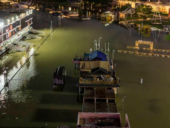 China Guangxi Flooding A riverside park is seen inundated by the surging flood brought by Typhoon Maysak in Nanning, Guangxi Zhuang Autonomous Region, southern China, on Monday, July 6, 2026., Credit:HU YAN Utuku Feature China Avalon CHINA, GUANGXI, NANNING  Copyright: xHUxYANx xUtuku FeaturexChinax xAvalonx 1114881731
