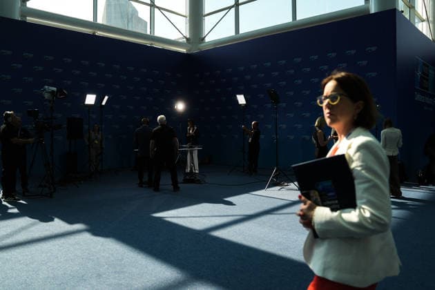NATO Heads of State and Government Summit in Ankara ANKARA, TURKIYE - JULY 7: An interior view of ATO Congresium where the 36th NATO Heads of State and Government Summit will be held in Ankara, Turkiye, on July 7, 2026. The high-level international event hosted by Turkiye will bring together the heads of state and government from all 32 NATO member nations. Alongside world leaders, thousands of diplomats, journalists, and invited guests will be hosted in the capital city throughout the summit, with a significant portion of the official programs scheduled to take place inside this venue. Dilara Irem Sancar Anadolu Ankara Turkey. Editorial use only. Please get in touch for any other usage.  Copyright: x2026xAnadoluxDilaraxIremxSancarx