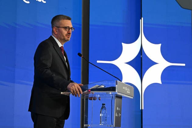 Ankara in Allies official event for 2026 NATO Summit ANKARA, TURKIYE - JULY 7: Head of Communications of the Presidency of the Republic of Turkiye Burhanettin Duran makes a speech during the Ankara in Allies official event hub for the 2026 NATO Summit, co-hosted by the Munich Security Conference and the SETA Foundation, in Ankara, Turkiye on July 7, 2026. Ozkan Bilgin Anadolu Ankara Turkey. Editorial use only. Please get in touch for any other usage.  Copyright: x2026xAnadoluxOzkanxBilginx