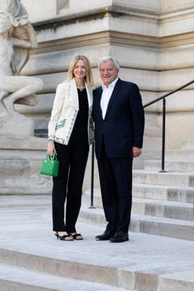 Paris Fashion Week: Arrival at the July 6 Fashion Shows Celebrities arriving at the Schiaparelli show during Paris Fashion Week 457971 2026 07 06 France Toledano, Sidney Arnault, Delphine  Copyright: xIvankaxVoisinx xStarfacex STAR_457971_032