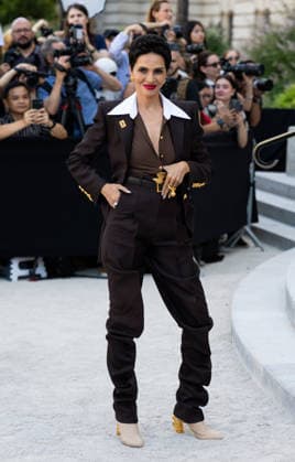 Paris Fashion Week: Arrival at the July 6 Fashion Shows Celebrities arriving at the Schiaparelli show during Paris Fashion Week 457971 2026 07 06 France Khelfa Seydoux, Farida  Copyright: xIvankaxVoisinx xStarfacex STAR_457971_034