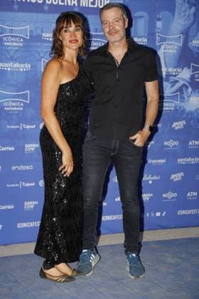 Photocall for Juan Luis Guerra concert during the Iconica Santa Lucia Sevilla Fest in Plaza de Espana, Seville, Spain. July 5, 2026 Irene Villa and David Serrato Rostros conocidos en el photocall del concierto de Juan Luis Guerra durante el Iconica Santa Lucia Sevilla Fest en la Plaza de Espala de Sevilla, Espana. 5 de Julio de 2026 66 LS Cordon press Cordon Press 