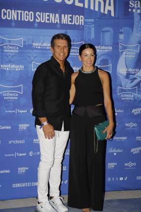Photocall for Juan Luis Guerra concert during the Iconica Santa Lucia Sevilla Fest in Plaza de Espana, Seville, Spain. July 5, 2026 Virginia Troconis and Manuel Díaz El Cordobés Rostros conocidos en el photocall del concierto de Juan Luis Guerra durante el Iconica Santa Lucia Sevilla Fest en la Plaza de Espala de Sevilla, Espana. 5 de Julio de 2026 66 LS Cordon press Cordon Press 