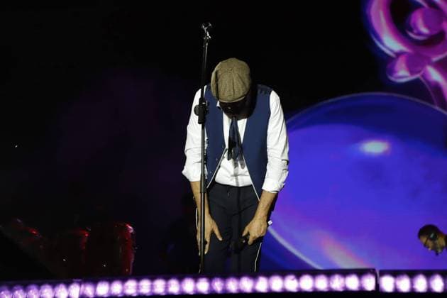 Juan Luis Guerra in concert during the Iconica Santa Lucia Sevilla Fest in Plaza de Espana, Seville, Spain. July 5, 2026 Concierto de Juan Luis Guerra durante el Iconica Santa Lucia Sevilla Fest en la Plaza de Espala de Sevilla, Espana. 5 de Julio de 2026 66 LS Cordon press Cordon Press 