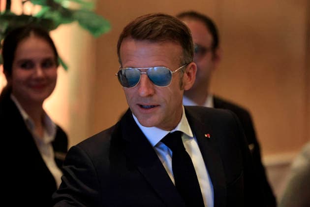 President Macron Meets With Representatives Of Syrian Civil Society - Damascus France s President Emmanuel Macron arrives to meet with representatives of Syrian civil society in Damascus on July 7, 2026. French President Emmanuel Macron arrived in Damascus on July 6, 2026 for the first visit by a Western European head of state since Syria s new authorities took power in 2024, an AFP journalist said. Macron, who will depart on July 7, 2026, will advocate for a free, pluralist Syria that respects each of its components and plays a role in moderating Middle East tensions, the French presidency told journalists ahead of his arrival. Photo by Ludovic Marin Pool ABACAPRESS.COM Damascus Syria  Copyright: xMarinxLudovic Pool ABACAx