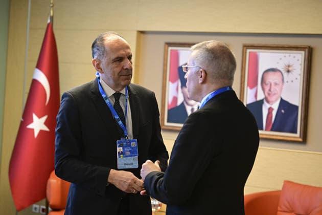 NATO Heads of State and Government Summit in Ankara ANKARA, TURKIYE - JULY 7: Greek Foreign Minister Giorgos Gerapetritis arrives at Esenboga Airport ahead of the 36th NATO Heads of State and Government Summit in Ankara, Turkiye, on July 7, 2026. Mehmet Futsi Anadolu Ankara Turkey. Editorial use only. Please get in touch for any other usage.  Copyright: x2026xAnadoluxMehmetxFutsix
