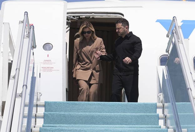 NATO Heads of State and Government Summit in Ankara ANKARA, TURKIYE - JULY 7: Ukrainian President Volodymyr Zelenskyy arrives at Esenboga Airport ahead of the 36th NATO Heads of State and Government Summit in Ankara, Turkiye, on July 7, 2026. Metin Aktas Anadolu Ankara Turkey. Editorial use only. Please get in touch for any other usage.  Copyright: x2026xAnadoluxMetinxAktasx
