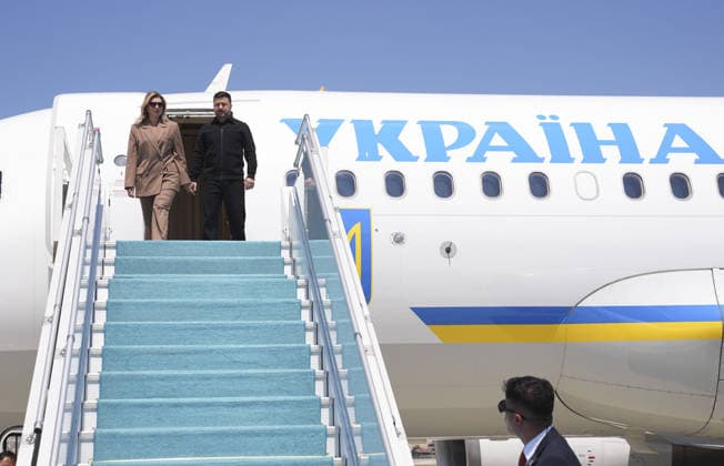 NATO Heads of State and Government Summit in Ankara ANKARA, TURKIYE - JULY 7: Ukrainian President Volodymyr Zelenskyy arrives at Esenboga Airport ahead of the 36th NATO Heads of State and Government Summit in Ankara, Turkiye, on July 7, 2026. Metin Aktas Anadolu Ankara Turkey. Editorial use only. Please get in touch for any other usage.  Copyright: x2026xAnadoluxMetinxAktasx