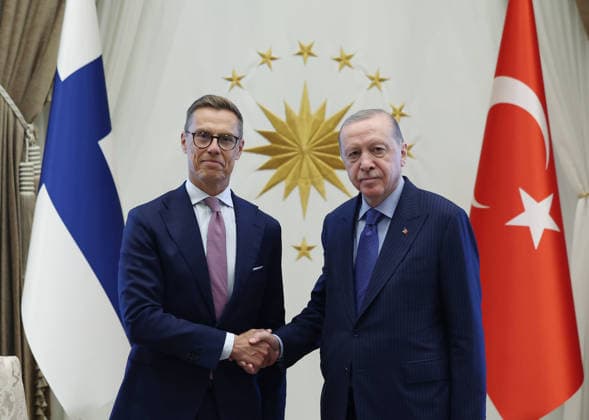 Recep Tayyip Erdogan - Alexander Stubb meeting in Ankara ANKARA, TURKIYE - JULY 7: (----EDITORIAL USE ONLY MANDATORY CREDIT - TURKISH PRESIDENCY MURAT KULA HANDOUT - NO MARKETING NO ADVERTISING CAMPAIGNS - DISTRIBUTED AS A SERVICE TO CLIENTS----) Turkish President Recep Tayyip Erdogan welcomes Finnish President Alexander Stubb at the Presidential Complex, on July 7, 2026, in Ankara, Turkiye. TUR Presidency Murat Kula Handout Anadolu Ankara Turkey. Editorial use only. Please get in touch for any other usage.  Copyright: x2026xAnadoluxTURxPresidency xMuratxKulax xHandoutx