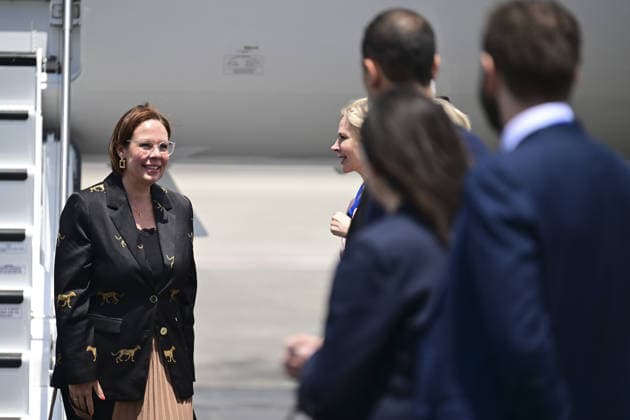 NATO Heads of State and Government Summit in Ankara ANKARA, TURKIYE - JULY 7: Swedish Foreign Minister Maria Malmer Stenergard arrives at Esenboga Airport to attend the 36th NATO Heads of State and Government Summit, in Ankara, Turkiye on July 7, 2026. Mehmet Futsi Anadolu Ankara Turkey. Editorial use only. Please get in touch for any other usage.  Copyright: x2026xAnadoluxMehmetxFutsix