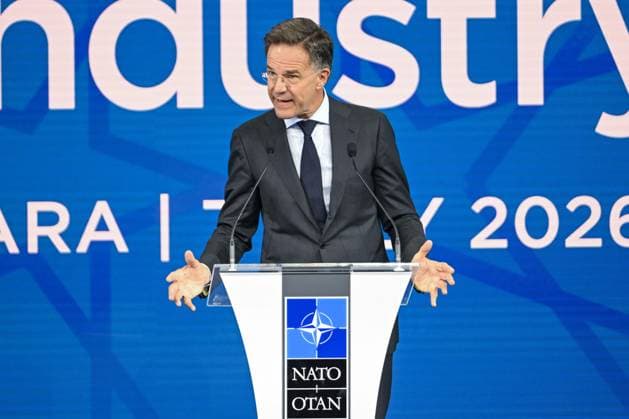 NATO Heads of State and Government Summit in Ankara ANKARA, TURKIYE - JULY 7: NATO Secretary General Mark Rutte speaks during the Defence Industry Forum, which opened the 36th NATO Heads of State and Government Summit in Ankara, Turkiye, on July 7, 2026. Ismail Aslandag Anadolu Ankara Turkey. Editorial use only. Please get in touch for any other usage.  Copyright: x2026xAnadoluxIsmailxAslandagx