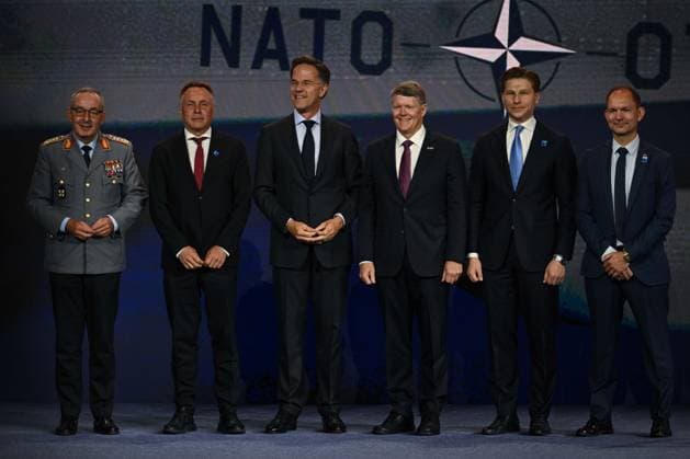 NATO Heads of State and Government Summit in Ankara ANKARA, TURKIYE – JULY 7: NATO Secretary General Mark Rutte, Minister of Defence of Denmark Jeppe Bruus Christensen, Minister of Defence of Norway Tore Sandvik and Minister of Defence of Finland Antti Hakkanen attend the Defence Industry Forum, which opened the 36th NATO Heads of State and Government Summit in Ankara, Turkiye, on July 7, 2026. Ismail Aslandag Anadolu Ankara Turkey. Editorial use only. Please get in touch for any other usage.  Copyright: x2026xAnadoluxIsmailxAslandagx