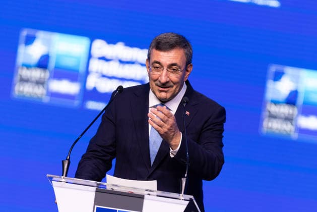 July 7, 2026, Ankara, Turkey: Turkish Vice President Cevdet Yilmaz speaks during the first day of the NATO Summit Defence Industry Forum, held as part of the NATO Summit. Ankara Turkey - ZUMAl194 20260707_zip_l194_009 Copyright: xMarekxLadzinskix