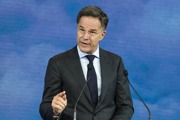 NATO Heads of State and Government Summit in Ankara ANKARA, TURKIYE - JULY 07: NATO Secretary General Mark Rutte delivers remarks at the Defense Industry Forum, held as part of the 36th NATO Heads of State and Government Summit in Ankara, Turkiye, on July 07, 2026. The forum focuses on transatlantic defense production and related investments. Dilara Irem Sancar Anadolu Ankara Turkey. Editorial use only. Please get in touch for any other usage.  Copyright: x2026xAnadoluxDilaraxIremxSancarx