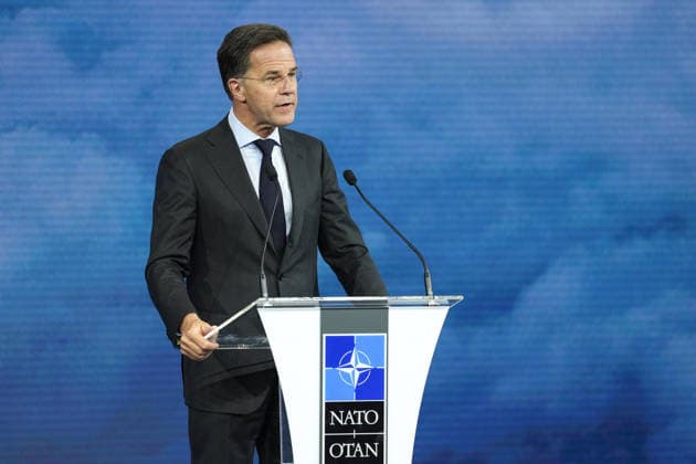 NATO Heads of State and Government Summit in Ankara ANKARA, TURKIYE - JULY 07: NATO Secretary General Mark Rutte delivers remarks at the Defense Industry Forum, held as part of the 36th NATO Heads of State and Government Summit in Ankara, Turkiye, on July 07, 2026. The forum focuses on transatlantic defense production and related investments. Dilara Irem Sancar Anadolu Ankara Turkey. Editorial use only. Please get in touch for any other usage.  Copyright: x2026xAnadoluxDilaraxIremxSancarx