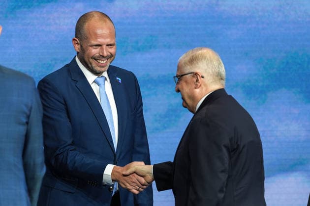 NATO Heads of State and Government Summit in Ankara ANKARA, TURKIYE - JULY 07: Turkish Defense Minister Yasar Guler (R) greets Belgian Defense Minister Theo Francken (L) during the Defense Industry Forum held as part of the 36th NATO Heads of State and Government Summit in Ankara, Turkiye, on July 07, 2026. The forum focuses on transatlantic defense production and related investments. Dilara Irem Sancar Anadolu Ankara Turkey. Editorial use only. Please get in touch for any other usage.  Copyright: x2026xAnadoluxDilaraxIremxSancarx