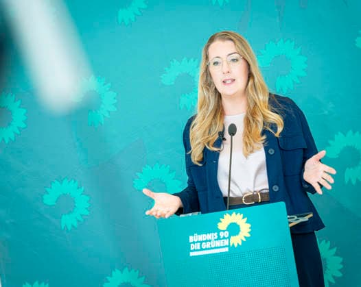 Katharina Dröge EUR, Deutschland, Berlin, 07.07.2026: Pressestatement von Katharina Dröge Vorsitzende der Bundestagsfraktion B90 Die Grünen vor der Fraktionssitzung im Deutschen Bundestag. *** Katharina Dröge EUR, Germany, Berlin, July 7, 2026 Press statement by Katharina Dröge, Chair of the B90 The Greens parliamentary group in the German Bundestag, prior to the parliamentary group meeting in the German Bundestag