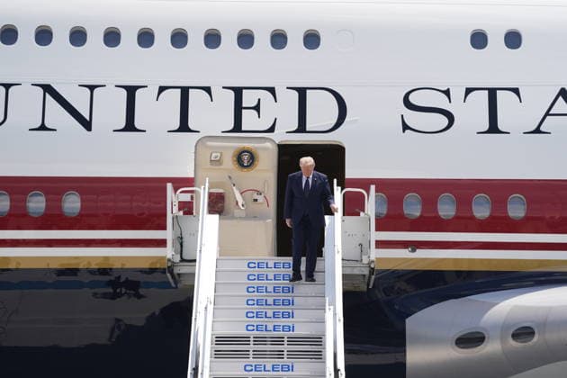 US President Donald Trump arrives in Ankara ANKARA, TURKIYE - JULY 07: US President Donald Trump arrives in Ankara Airport ahead of the 36th NATO Heads of State and Government Summit in Ankara, Turkiye, on July 07, 2026. Osmancan Gurdogan Anadolu Ankara Turkey. Editorial use only. Please get in touch for any other usage.  Copyright: x2026xAnadoluxOsmancanxGurdoganx