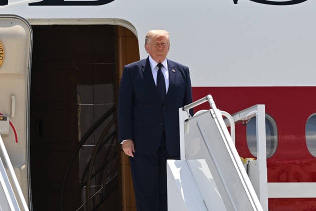 US President Donald Trump in Ankara ANKARA, TURKIYE - JULY 07: US President Donald Trump, who is paying an official visit to Turkiye ahead of the 36th NATO Heads of State and Government Summit, arrives at Ankara Airport in Ankara, Turkiye, on July 07, 2026. Abdullah Guclu Anadolu Ankara Turkey. Editorial use only. Please get in touch for any other usage.  Copyright: x2026xAnadoluxAbdullahxGuclux