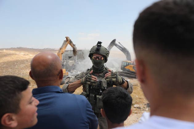 Israeli authorities demolish homes in Yatta south of Hebron Palestinians inspect demolished homes after Israeli authorities carried out demolition operations in the Yatta area, south of Hebron, in the occupied West Bank, on July 7, 2026. According to local sources, several homes were demolished on the grounds of lacking building permits, leaving a number of families displaced and causing damage to property. Photo by Mamoun Wazwaz apaimages Hebron West Bank Palestinian Territory 070726_Hebron_MW_00(19) Copyright: xapaimagesxMamounxWazwazx xapaimagesx