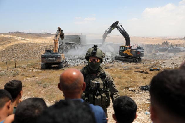 Israeli authorities demolish homes in Yatta south of Hebron Palestinians inspect demolished homes after Israeli authorities carried out demolition operations in the Yatta area, south of Hebron, in the occupied West Bank, on July 7, 2026. According to local sources, several homes were demolished on the grounds of lacking building permits, leaving a number of families displaced and causing damage to property. Photo by Mamoun Wazwaz apaimages Hebron West Bank Palestinian Territory 070726_Hebron_MW_00(20) Copyright: xapaimagesxMamounxWazwazx xapaimagesx