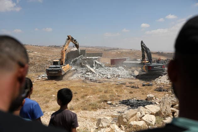 Israeli authorities demolish homes in Yatta south of Hebron Palestinians inspect demolished homes after Israeli authorities carried out demolition operations in the Yatta area, south of Hebron, in the occupied West Bank, on July 7, 2026. According to local sources, several homes were demolished on the grounds of lacking building permits, leaving a number of families displaced and causing damage to property. Photo by Mamoun Wazwaz apaimages Hebron West Bank Palestinian Territory 070726_Hebron_MW_00(21) Copyright: xapaimagesxMamounxWazwazx xapaimagesx