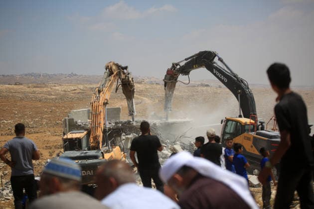 Israeli authorities demolish homes in Yatta south of Hebron Palestinians inspect demolished homes after Israeli authorities carried out demolition operations in the Yatta area, south of Hebron, in the occupied West Bank, on July 7, 2026. According to local sources, several homes were demolished on the grounds of lacking building permits, leaving a number of families displaced and causing damage to property. Photo by Mamoun Wazwaz apaimages Hebron West Bank Palestinian Territory 070726_Hebron_MW_00(37) Copyright: xapaimagesxMamounxWazwazx xapaimagesx