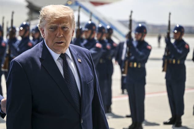 US President Donald Trump in Ankara ANKARA, TURKIYE - JULY 7: Turkish President Recep Tayyip Erdogan welcomes US President Donald Trump, who is paying an official visit to Turkiye ahead of the 36th NATO Heads of State and Government Summit, at Ankara Airport in Ankara, Turkiye, on July 07, 2026. Dogukan Keskinkilic Anadolu Ankara Turkey. Editorial use only. Please get in touch for any other usage.  Copyright: x2026xAnadoluxDogukanxKeskinkilicx