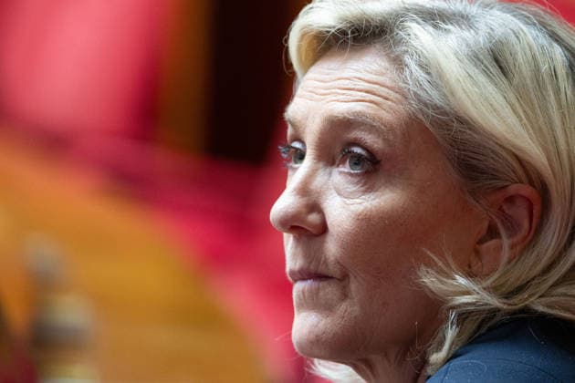 Session of questions to the government at the National Assembly - Paris French deputy and president of Le Rassemblement National RN far right parliamentary group Marine Le Pen during a session of questions to the government at the National Assembly, French Parliament lower house, in Paris on April 15, 2026. Photo by Raphael Lafargue ABACAPRESS.COM Paris France  Copyright: xLafarguexRaphael ABACAx