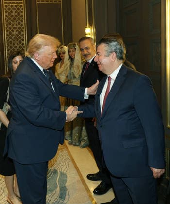US President Donald Trump arrives in Ankara for NATO Summit ANKARA, TURKIYE - JULY 07: (----EDITORIAL USE ONLY MANDATORY CREDIT - TURKISH PRESIDENCY MUSTAFA KAMACI HANDOUT - NO MARKETING NO ADVERTISING CAMPAIGNS - DISTRIBUTED AS A SERVICE TO CLIENTS----) Turkish Ambassador to Washington, Sedat Onal (R) shakes hands with US President Donald Trump (L), who is paying an official visit to Turkiye for the 36th NATO Heads of State and Government Summit, at Ankara Airport in Ankara, Turkiye, on July 07, 2026. Turkish President Recep Tayyip Erdogan (not seen) welcomed US President Donald Trump. TUR Presidency Mustafa Kamaci Handout Anadolu Ankara Turkey. Editorial use only. Please get in touch for any other usage.  Copyright: x2026xAnadoluxTURxPresidencyx xMustafaxKamacix xHandoutx