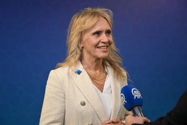 Iceland Foreign Affairs Minister Thorgerdur Katrin Gunnarsdottir ANKARA, TURKIYE - JULY 7: Iceland Foreign Affairs Minister Thorgerdur Katrin Gunnarsdottir speaks during an exclusive interview at the NATO Summit Defence Industry Forum held on the first day of the 36th NATO Heads of State and Government Summit in Ankara, Turkiye, on July 7, 2026. Ismail Aslandag Anadolu Ankara Turkey. Editorial use only. Please get in touch for any other usage.  Copyright: x2026xAnadoluxIsmailxAslandagx