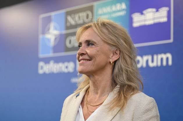Iceland Foreign Affairs Minister Thorgerdur Katrin Gunnarsdottir ANKARA, TURKIYE - JULY 7: Iceland Foreign Affairs Minister Thorgerdur Katrin Gunnarsdottir speaks during an exclusive interview at the NATO Summit Defence Industry Forum held on the first day of the 36th NATO Heads of State and Government Summit in Ankara, Turkiye, on July 7, 2026. Ismail Aslandag Anadolu Ankara Turkey. Editorial use only. Please get in touch for any other usage.  Copyright: x2026xAnadoluxIsmailxAslandagx