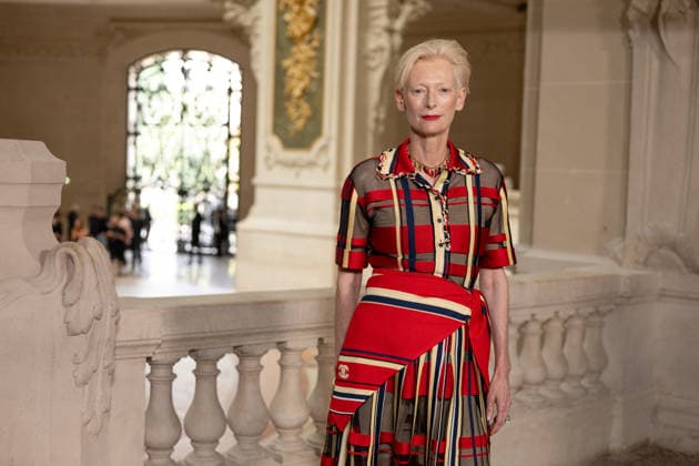 PFW - Chanel Photocall Tilda Swinton attending the Chanel Haute Couture Fall Winter 2026 2027 show as part of Paris Fashion Week in Paris, France on July 07, 2026. Photo by Laurent Zabulon ABACAPRESS.COM Paris  Copyright: xZabulonxLaurent ABACAx