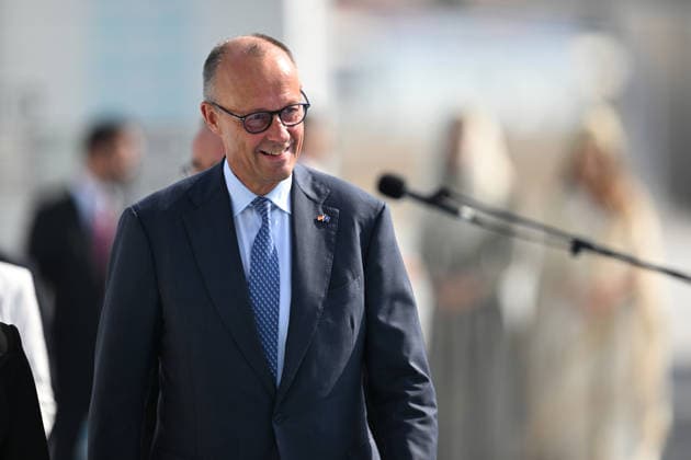German Chancellor Friedrich Merz arrives Ankara for 36th NATO Summit ANKARA, TURKIYE - JULY 7: German Chancellor Friedrich Merz arrives at Ankara Airport for the 36th NATO Summit in Ankara, Turkiye on July 7, 2026. Muhammed Abdullah Kurtar Anadolu Ankara Turkey. Editorial use only. Please get in touch for any other usage.  Copyright: x2026xAnadoluxMuhammedxAbdullahxKurtarx