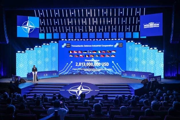 July 7, 2026, Ankara, Turkey: Secretary General of NATO, Mark Rutte speaks during the Defence Industry Forum during the 2026 NATO Ankara Summit in Ankara, Turkiye, on July 7th, 2026. Ankara Turkey  - ZUMAz156 20260707_zip_z156_018 Copyright: xBeataxZawrzelx