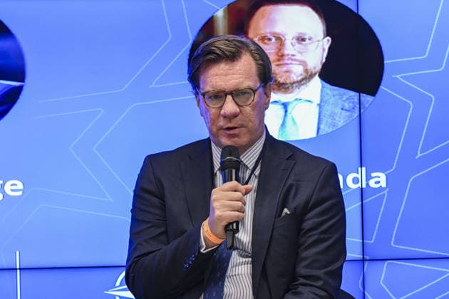 A panel on Ukraine s integration into European security held as part of the NATO Summit Dialogues ANKARA, TURKIYE - JULY 7: Munich Security Conference (MSC) Senior Fellow Nico Lange speaks during a panel titled Ukraine s Integration into the European Security Architecture: From Partner to Security Provider during the NATO Summit Dialogues event organized by the Turkish Atlantic Council (ATA Turkiye) and Hariciye Center for Foreign Policy and Security Studies in Ankara, Turkiye, on July 7, 2026. Fatma Nur Arslan Anadolu Ankara Turkey. Editorial use only. Please get in touch for any other usage.  Copyright: x2026xAnadoluxFatmaxNurxArslanx