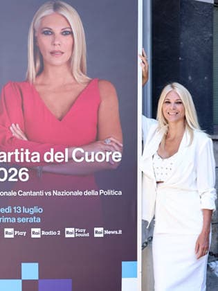IPA86474533 - Rome, Rai Teulada headquarters, presentation of La partita del cuore 2026. Pictured: Eleonora Daniele  Copyright: xMarcoxProvvisionatox xMarcoxProvvisionatox 86474533