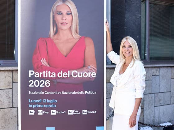 IPA86474539 - Rome, Rai Teulada headquarters, presentation of La partita del cuore 2026. Pictured: Eleonora Daniele  Copyright: xMarcoxProvvisionatox xMarcoxProvvisionatox 86474539