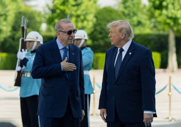 Turkish President Erdogan welcomes US President Trump in Ankara ANKARA, TURKIYE - JULY 7: (----EDITORIAL USE ONLY MANDATORY CREDIT - TURKISH PRESIDENCY HANDOUT - NO MARKETING NO ADVERTISING CAMPAIGNS - DISTRIBUTED AS A SERVICE TO CLIENTS----) Turkish President Recep Tayyip Erdogan welcomes US President Donald Trump, who is paying an official visit to Turkiye ahead of the 36th NATO Heads of State and Government Summit, with an official ceremony at the Presidential Complex in Ankara, Turkiye on July 7, 2026. Turkish Presidency Handout Anadolu Ankara Turkey. Editorial use only. Please get in touch for any other usage.  Copyright: x2026xAnadoluxTurkishxPresidencyx xHandoutx