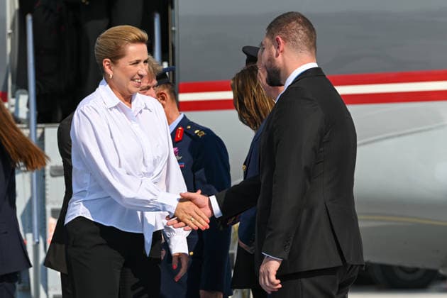 Danish Prime Minister Frederiksen arrives Ankara for 36th NATO Summit ANKARA, TURKIYE - JULY 7: Danish Prime Minister Mette Frederiksen is welcomed after arriving at Ankara Airport for the 36th NATO Summit in Ankara, Turkiye on July 7, 2026. Abdullah Guclu Anadolu Ankara Turkey. Editorial use only. Please get in touch for any other usage.  Copyright: x2026xAnadoluxAbdullahxGuclux