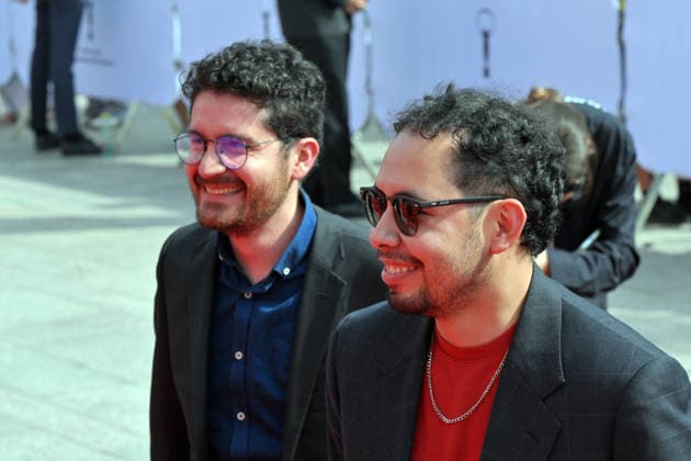 The 60th Karlovy Vary International Film Festival continued on its fifth day, in Karlovy Vary, Czech Republic, on July 7, 2026. A delegation of filmmakers presented the competition film Five Years and Four Months , a co-production between Colombia and the United States. From left: directors Esteban Hoyos Garcia and Juan Miguel Gelacio. (CTKxPhoto SlavomirxKubes) CTKPhotoP2026070707277  CTKPhotoP2026070707277