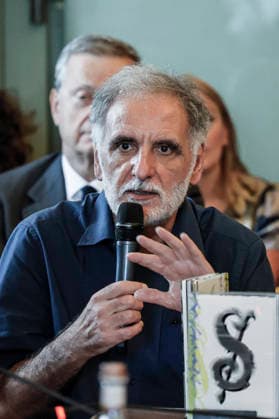 July 7, 2026, Rome, Rome, ITALY: Michele Mari, finalist of the 80th edition of the Strega Prize, during the press conference, Rome, July 7, 2026 Rome ITALY  - ZUMAa289 20260707_zia_a289_118 Copyright: xRiccardoxDexLucax xAgfx