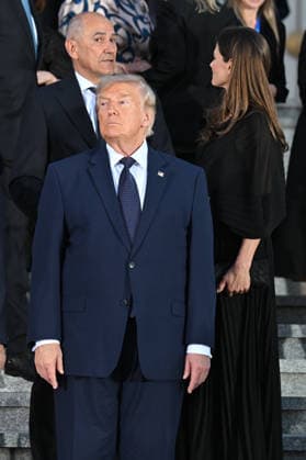 36th NATO Summit in Ankara ANKARA, TURKIYE - JULY 7: US President Donald Trump is seen before the family photo with the summit participants during a reception at the Presidential Complex in honor of heads of state and government, along with their spouses, attending the 36th NATO Summit in Ankara, Turkiye on July 7, 2026. Mehmet Ali Ozcan Anadolu Ankara Turkey. Editorial use only. Please get in touch for any other usage.  Copyright: x2026xAnadoluxMehmetxAlixOzcanx
