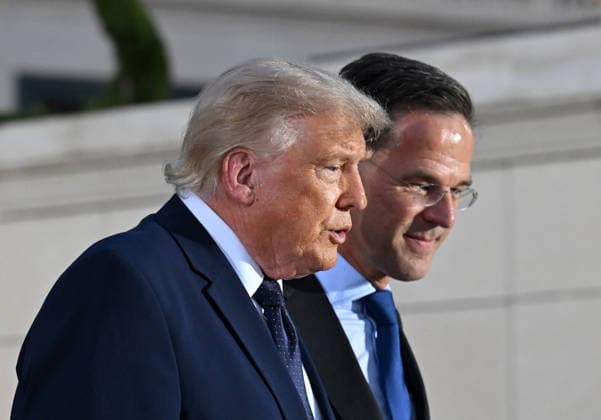 36th NATO Summit in Ankara ANKARA, TURKIYE - JULY 7: US President Donald Trump talks with NATO Secretary General Mark Rutte during a reception hosted for heads of state and government attending the 36th NATO Summit and their spouses at the Presidential Complex in Ankara, Turkiye, on July 7, 2026. Mehmet Ali Ozcan Anadolu Ankara Turkey. Editorial use only. Please get in touch for any other usage.  Copyright: x2026xAnadoluxMehmetxAlixOzcanx